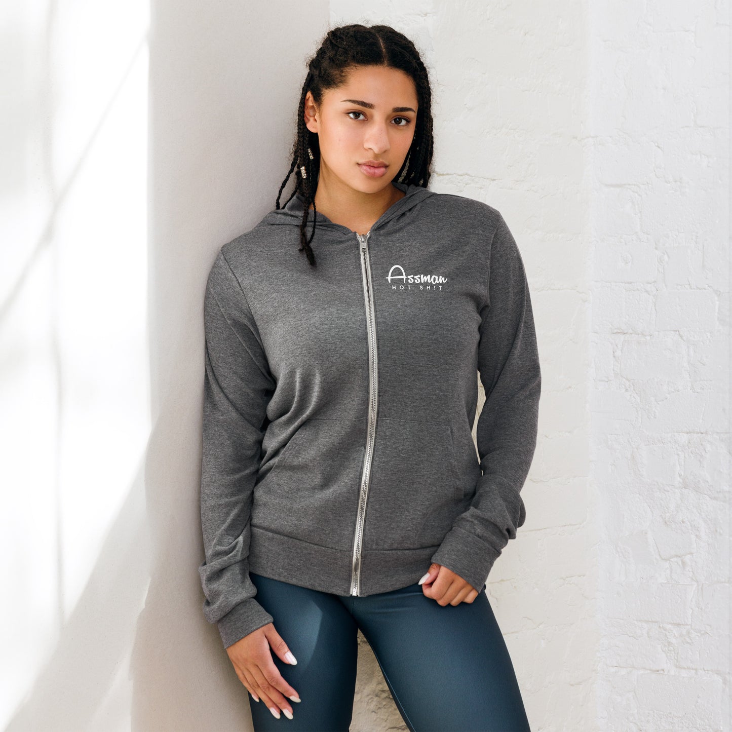 Assman Unisex Light-zip Hoodie